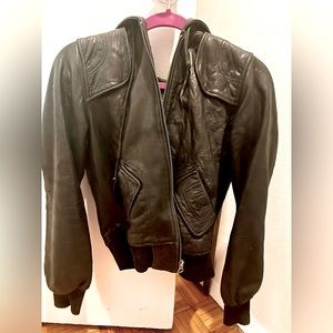 AQUA Hooded Leather Jacket